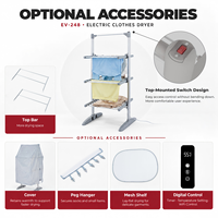 Séchoir à linge électrique vertical pliable compact EVIA EV-248 pour usine