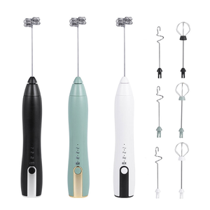 مزبد الحليب الكهربائي التلقائي من الفولاذ المقاوم للصدأ 3 رؤوس مع أداة اللاتي والشاي بالجملة وصديقةً وصديقةً - Product Image 2