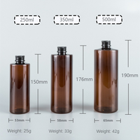 Braune PET-Kunststoff 100ml 150ml 250ml 500ml Nachfüllbare Hautpflege-Tonerflasche mit Gold- oder Silber-Aluminiumoxid-Verschluss