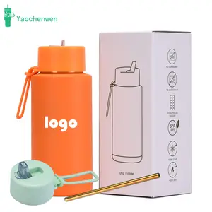 Acessórios para copos de cerâmica, copo térmico de água com logotipo personalizado, 34 onças e 1000 ml, ideal para beber na Austrália, garrafa térmica interna de cerâmica