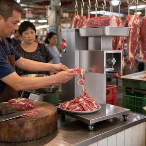 Trancheuse à viande pour traiteur aérien, machine compacte <span class=keywords><strong>de</strong></span> découpe <span class=keywords><strong>de</strong></span> viande avec contrôle des portions pour cuisine <span class=keywords><strong>de</strong></span> bord et usage en restauration - Product Image 6