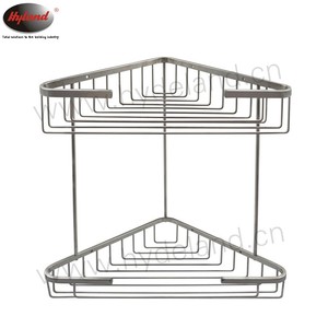 Panier de salle de bain mural triangulaire à 2 niveaux HYLAND BH31 en acier inoxydable, accessoires de salle de bain de qualité supérieure, vente chaude - Product Image 3