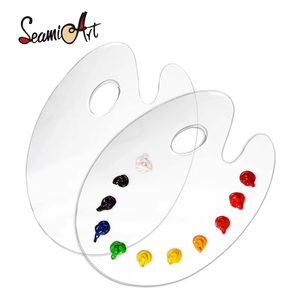 <span class=keywords><strong>Palette</strong></span> de <span class=keywords><strong>peinture</strong></span> d'artiste <span class=keywords><strong>transparente</strong></span> mise à niveau facile propre <span class=keywords><strong>palette</strong></span> de <span class=keywords><strong>peinture</strong></span> Portable acrylique claire avec Film protecteur - Product Image 1