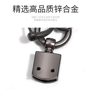 Zinc Alloy Keychain Horseshoe Buckle 6mm Spring <b>Ring</b> Office Gift <b>Car</b> <b>Key</b> Accessory - Product Image 2