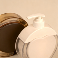 Bouteille de lotion en plastique de 300 ml en forme de pomme unique, vide et rechargeable, pour cosmétiques et savon liquide, idéale pour salle de bain et hôtel