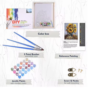 Dipinti a Numeri su Tela Personalizzati con Animali Colorati, <span class=keywords><strong>Cervo</strong></span>, 30x40cm 40x50cm, Vendita all'Ingrosso - Product Image 6