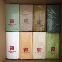 Serviettes de dîner colorées avec poche à double ligne pour restaurant 100% serviettes Airlaid en pâte de bois vierge pour hôtel