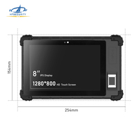 Tablette biométrique HFSecurity FP08 8 pouces avec reconnaissance d'empreintes digitales, tablette mobile portable avec batterie de grande capacité