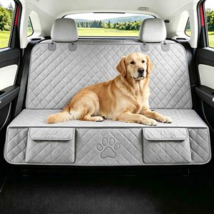Housse de siège de voiture pour chien pour siège arrière, protection imperméable pour siège arrière, housse antidérapante pour siège arrière pour animaux de compagnie, taille universelle adaptée aux voitures et aux camions - Product Image 1
