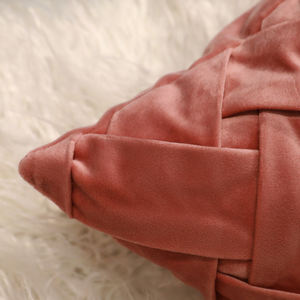 Lujo Color sólido 3D plisado Hogar personalizado decorativo cuadrado terciopelo tejido <span class=keywords><strong>funda</strong></span> de cojín <span class=keywords><strong>funda</strong></span> de almohada - Product Image 4