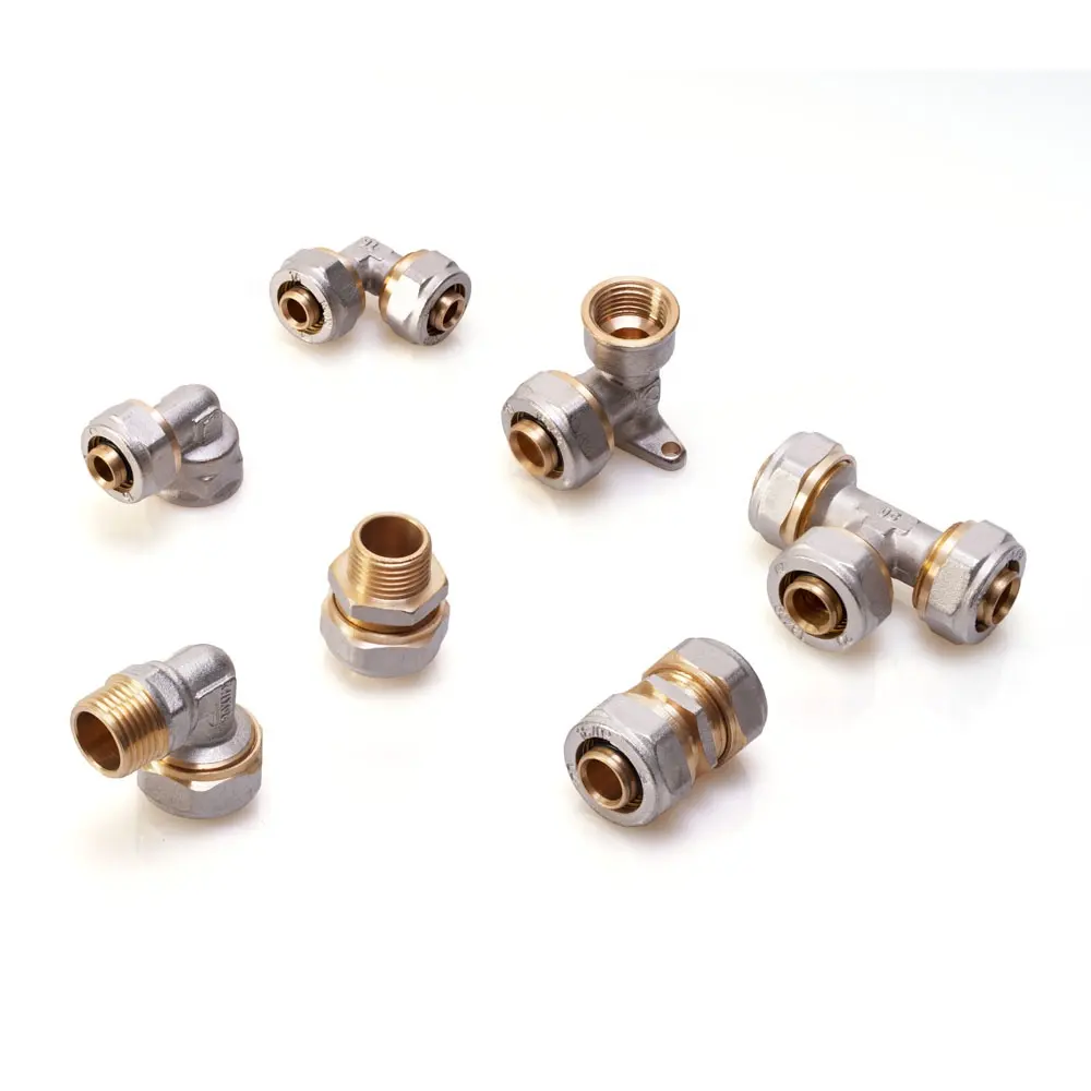 Conector da tubulação do encaixe Pex-Al-Pex da compressão do bronze 16-32MM para o sistema do encanamento