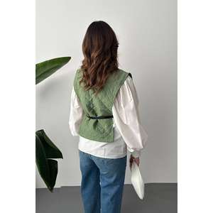 Ensemble chemise et poncho à ceinture kaki pour femme, tissu de fitness de haute qualité, motif léopard, taille XL 2XL pour le bureau, automne - Product Image 1