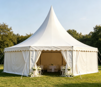 Tente de réception pour événements, mariages et banquets, en PVC blanc, imperméable, triple couche, quatre saisons, pour 50 à 200 personnes