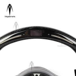Volant en fibre de carbone avec éclairage LED compatible avec Mercedes Benz E63 S63 <span class=keywords><strong>AMG</strong></span> GLB GLA GLC <span class=keywords><strong>CL</strong></span> GL CLS CLA W220 W221 W222 W204 W205 W213 W212 - Product Image 2