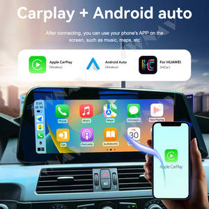 ZWNAV CarPlay 12.3 pouces pour <span class=keywords><strong>BMW</strong></span> série 5 <span class=keywords><strong>E60</strong></span> 2003-2012 <span class=keywords><strong>autoradio</strong></span> sans fil GPS Navigation multimédia lecteur vidéo Android Auto - Product Image 4