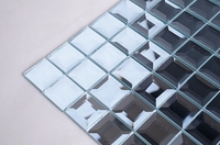 Carreaux de miroir de diamant de galets de verre colorés de qualité supérieure, carreaux de miroir de mur de mosaïque de chine