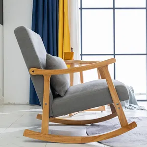 Wuye sala confortável madeira mobiliário preguiçoso reclinável cadeira de balanço