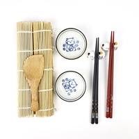2024 nouvelle vaisselle personnalisée pour 2 personnes coffret cadeau baguettes à plat élégantes en céramique et rouleau à sushi ensemble de sushi.