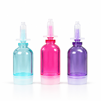 Emballage cosmétique en plastique, sérum pour soins de la peau, flacon vide rechargeable de voyage, petit flacon en forme d'ampoule, flacon compte-gouttes pour essence liquide