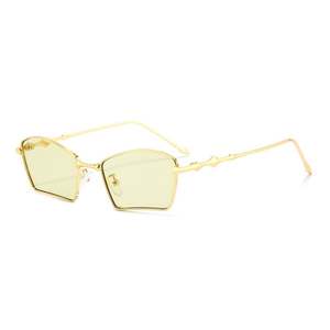 Gafas de Sol Cuadradas de Metal Retro de Moda 2025 con Logotipo Personalizado, Gafas de Sol de Aleación con Forma de Abanico y Protección UV400 para Mujer - Product Image 6