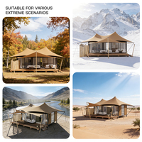 Tente de camping de luxe haut de gamme résistante au vent de niveau 10 pour l'extérieur, idéale pour les hôtels tropicaux, les resorts et le glamping, avec salle de bain – En promotion