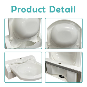 Lavabo pieghevole JDA in acrilico bianco a vasca singola con rubinetto <span class=keywords><strong>per</strong></span> <span class=keywords><strong>camper</strong></span>, roulotte, caravan, imbarcazioni - Product Image 5