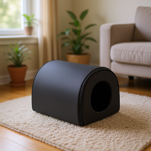 Casa para gatos, muebles cómodos para mascotas, para amigos felinos, semicírculo de lana para interiores, para todas las estaciones, sin montaje - Product Image 2