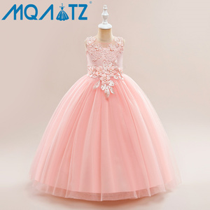 Nouvelle <span class=keywords><strong>Robe</strong></span> de Fête d'Anniversaire Sans Manches pour Fille, Élégante <span class=keywords><strong>Robe</strong></span> de Princesse Brodée pour Bébés Filles de 8 Ans MQATZ LP-386 - Product Image 3