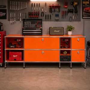 <span class=keywords><strong>Meuble</strong></span> <span class=keywords><strong>de</strong></span> rangement modulaire pour chambre et salle à manger, établi <span class=keywords><strong>de</strong></span> rangement contemporain en métal, organisateur d'atelier à structure en acier, mobilier sur mesure - Product Image 1