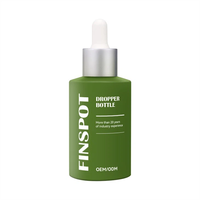 Flacon compte-gouttes en verre vide de 50 ml, multicolore, givré, transparent, flacon de sérum pour huile essentielle, soin du visage, emballage cosmétique