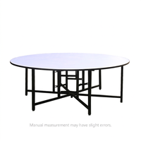 Table de banquet ronde pliante à structure métallique pour hôtels, mariages et restaurants – Vente directe usine