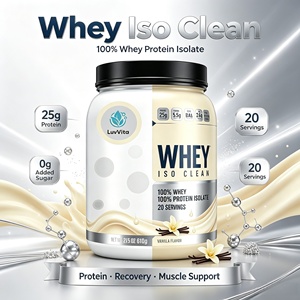LuvVita OEM Hydrolyzed Whey Protein Isolate <strong>Powder</strong> 25g Protein 5.5g <strong>BCAAs</strong> for Muscle Recovery &amp; Strength Support - Product Image 1
