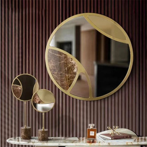 <span class=keywords><strong>100cm</strong></span> Moderne De Luxe Simple Surdimensionné <span class=keywords><strong>Rond</strong></span> Suspendu Hôtel Miroirs Décoratif Personnaliser Salon Antique Or Mur <span class=keywords><strong>Miroir</strong></span> - Product Image 2