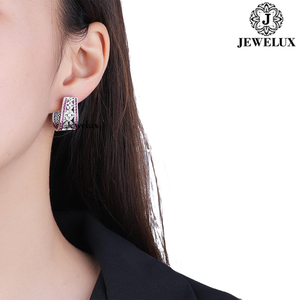 Best Price Natural VVS Diamond <b>Stud</b> Earrings 925 Sterling <b>Silver</b> Rhodium Plated IGI Certified Trendy Wedding Gift From Gujarat - Product Image 1