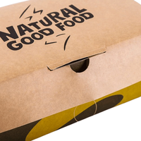 Carton d'emballage kraft brun avec logo personnalisé boîtes à emporter en papier à emporter pour traiteur à emporter à emporter