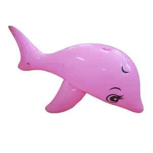 Grosir Berwarna Merah Muda PVC Inflatable Dolphin Mainan