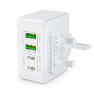 El cargador GaN 40W 4 puertos USB tipo C de Amazon, estándar británico, enchufe del Reino Unido, carga rápida para <span class=keywords><strong>Iphome</strong></span> 17 16 15 <span class=keywords><strong>14</strong></span> 13 - Product Image 3