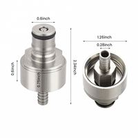 Raccord de carbonatation en acier inoxydable pour remplissage de bouteilles à contre-pression, type ball lock 5/16" pour CO2 et soda