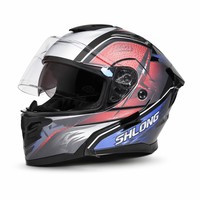 Casque de moto YA-910 DV avec design de ventilateur en forme de plume, accessoire élégant