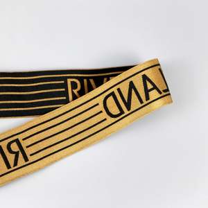 Skin Friendly Nylon Jacquard <b>Elastic</b> Webbing With Customized Logo <b>Elastic</b> for Garment Accessories Underwear Waist Band <b>Elastic</b> - Product Image 3