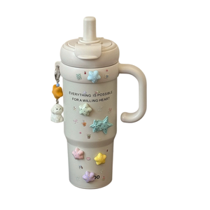 Taza Térmica de Cerámica Creativa y Linda para Niñas, Diseño Artístico, Gran Capacidad de 800 ml, Portátil, Ecológica, Reutilizable, de Alta Calidad, Fácil de Usar - Product Image 3