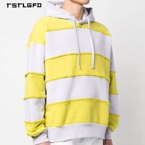 Sudadera con capucha de invierno para hombre OEM, de felpa gruesa digital, con hombros caídos, costuras expuestas y borde sin rematar, para marca privada urbana - Product Image 4