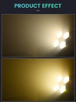 Projecteur COB LED 4 Yeux 4x100W Blanc Froid/Chaud 2-en-1, Lumière Matricielle pour Public, Scène, Mariage, DJ, Discothèque, Projecteur Par COB