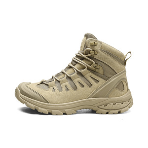 DSF26 Khaki Mesh <b>Hiking</b> <b>Boots</b> Breathable Outdoor All Seasons High Top Tactical Shoes - Product Image 1