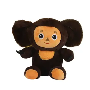 Russia Movie Cartoon Character Three colors Cute Stuffed Animal Toys Big Ears Monkey cheburashka soft toy for Kids