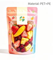 Gravureprint op maat gemaakte logo PET staande ritssluitingszakken, vochtbestendige verpakkingen voor gedroogd fruit en droge snacks