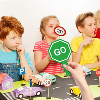 Panneau de signalisation routière personnalisé, marqueur de circulation portable, panneau de signalisation de sécurité pour passage piéton, panneau de signalisation manuel pour le contrôle de la circulation
