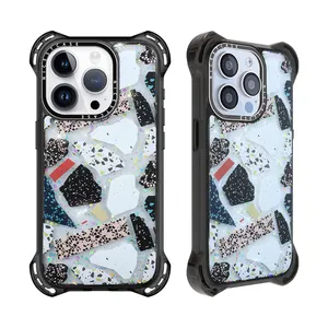 Customised Lanyard Design Luxury Shockproof Bumper Printing Designer Women Phone Case With Strip For IPhone 15 13 Pro Max