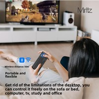 NeFactory Keyboard Mini Nirkabel Tipis Plastik dengan Lampu Latar, Pengganti Halaman PPT, Koneksi 2.4G/BT/Type-C, Mendukung Desktop/PC, Dapat Dikustomisasi