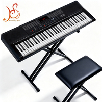 Teclado Electrónico HUASHENG de 61 Teclas, 100 Timbres, 100 Ritmos, Pantalla LED, Piano de Enseñanza para Principiantes